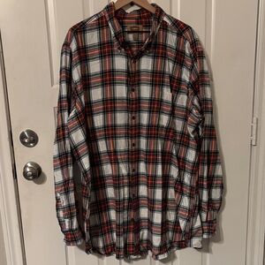 The foundry Plaid Button-Up flannel shirt 2xlt  2 extra large tall